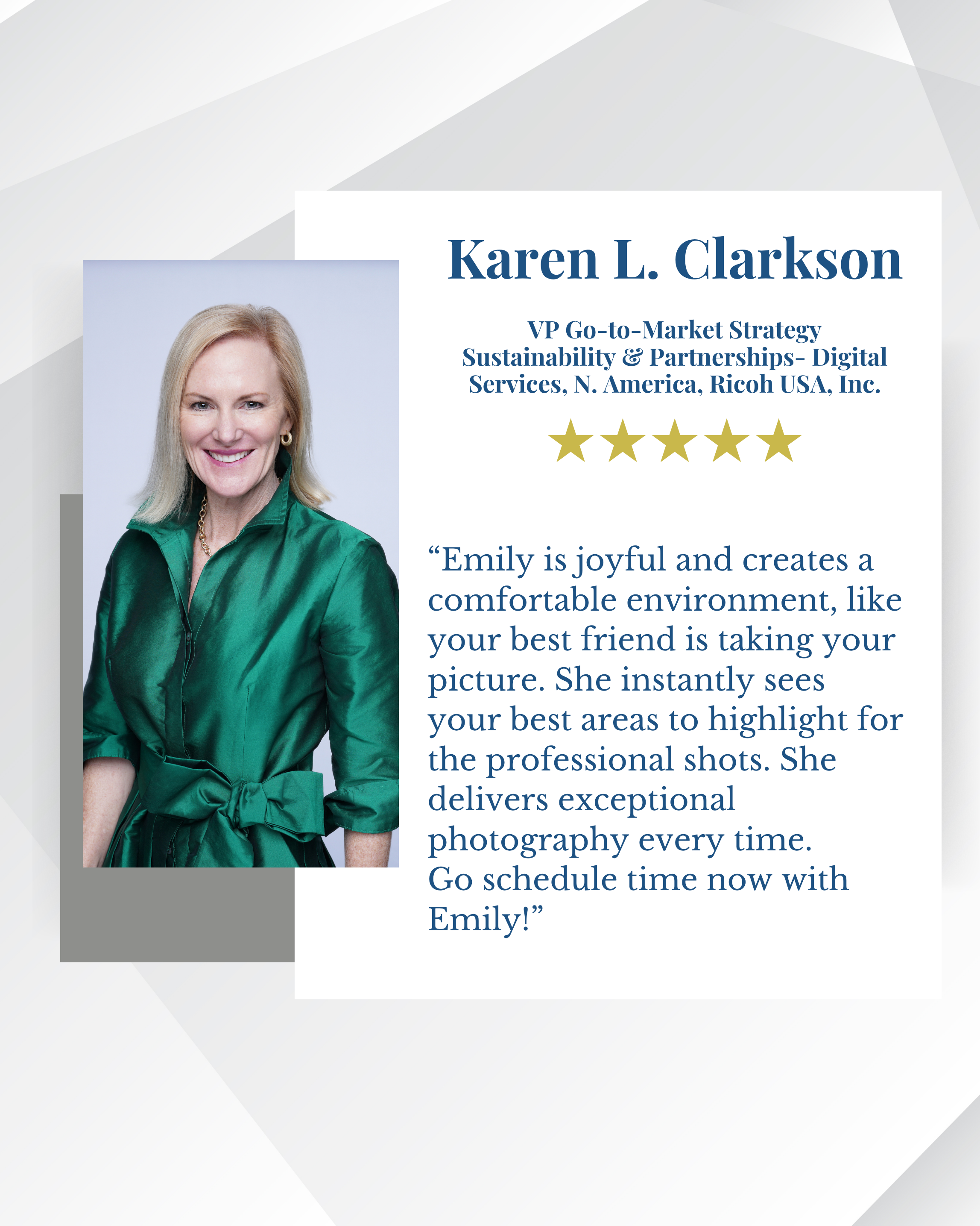 smiling woman review headshot DFW