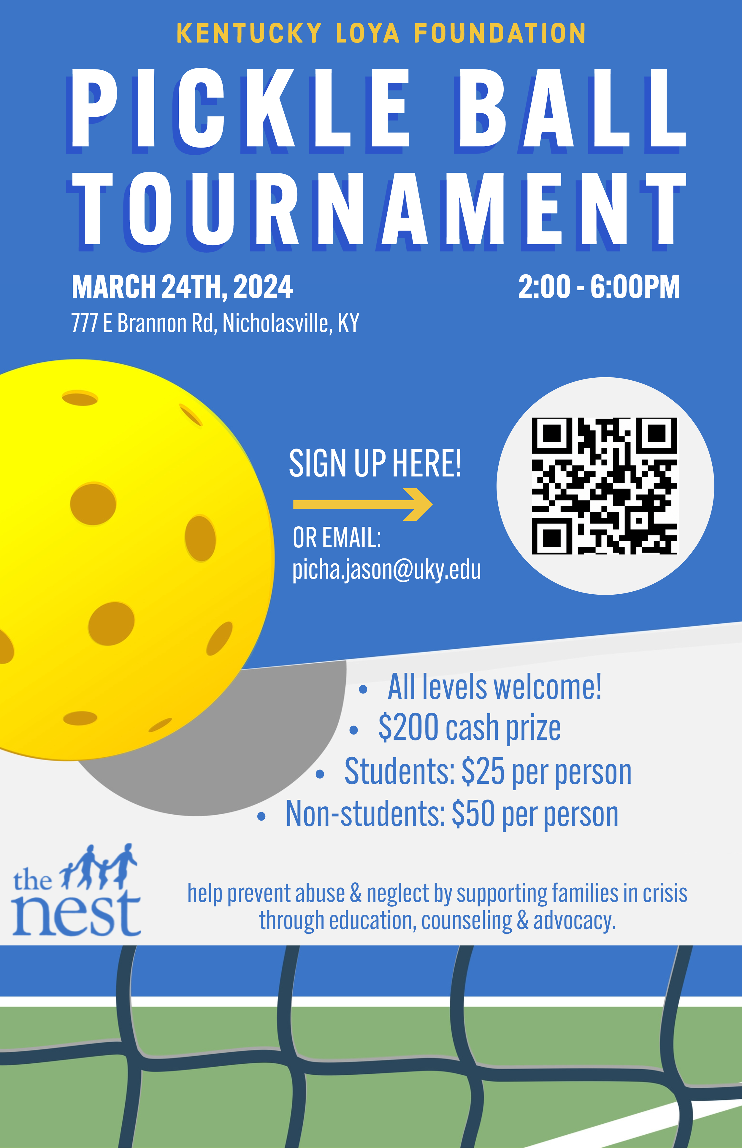 Kentucky LOYA Foundation Pickleball Tournament — The Nest Lexington