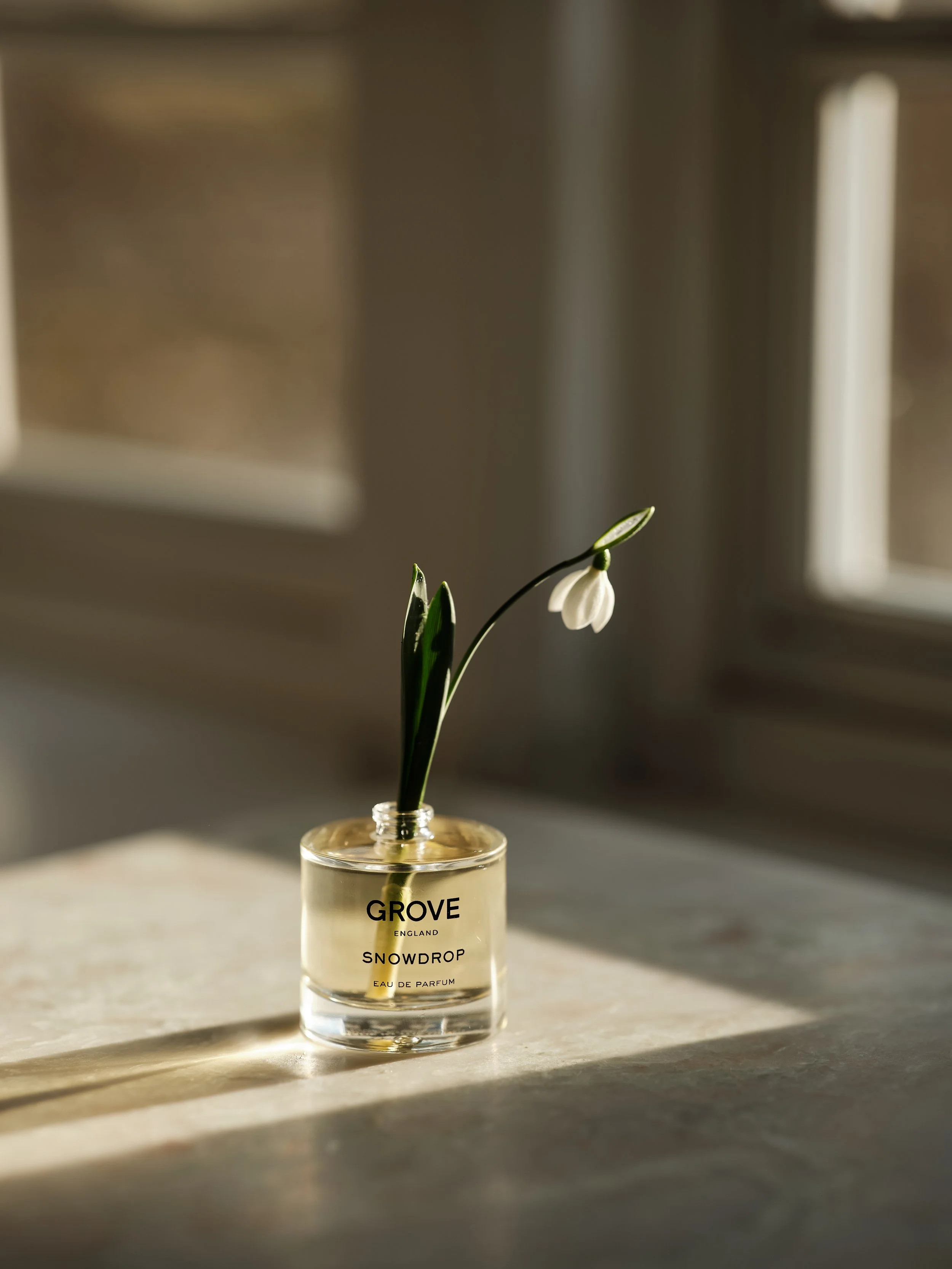GROVE England Snowdrop Perfume Luxury Packaging