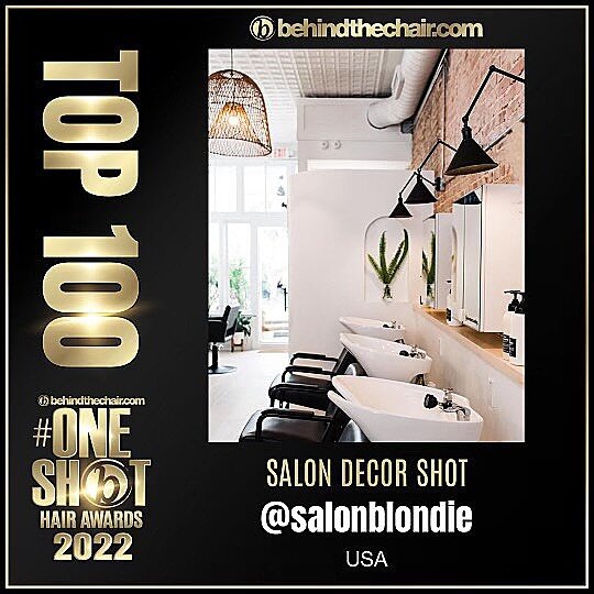 OMG, you guys, this is HUGE 😭
&bull;
To say that I am incredibly honored to be a nominee for the top 100, especially in the Salon decor category, would be an understatement.
⠀⠀⠀⠀⠀⠀⠀⠀⠀
Alongside so many other gorgeous salons in this category. Salons 
