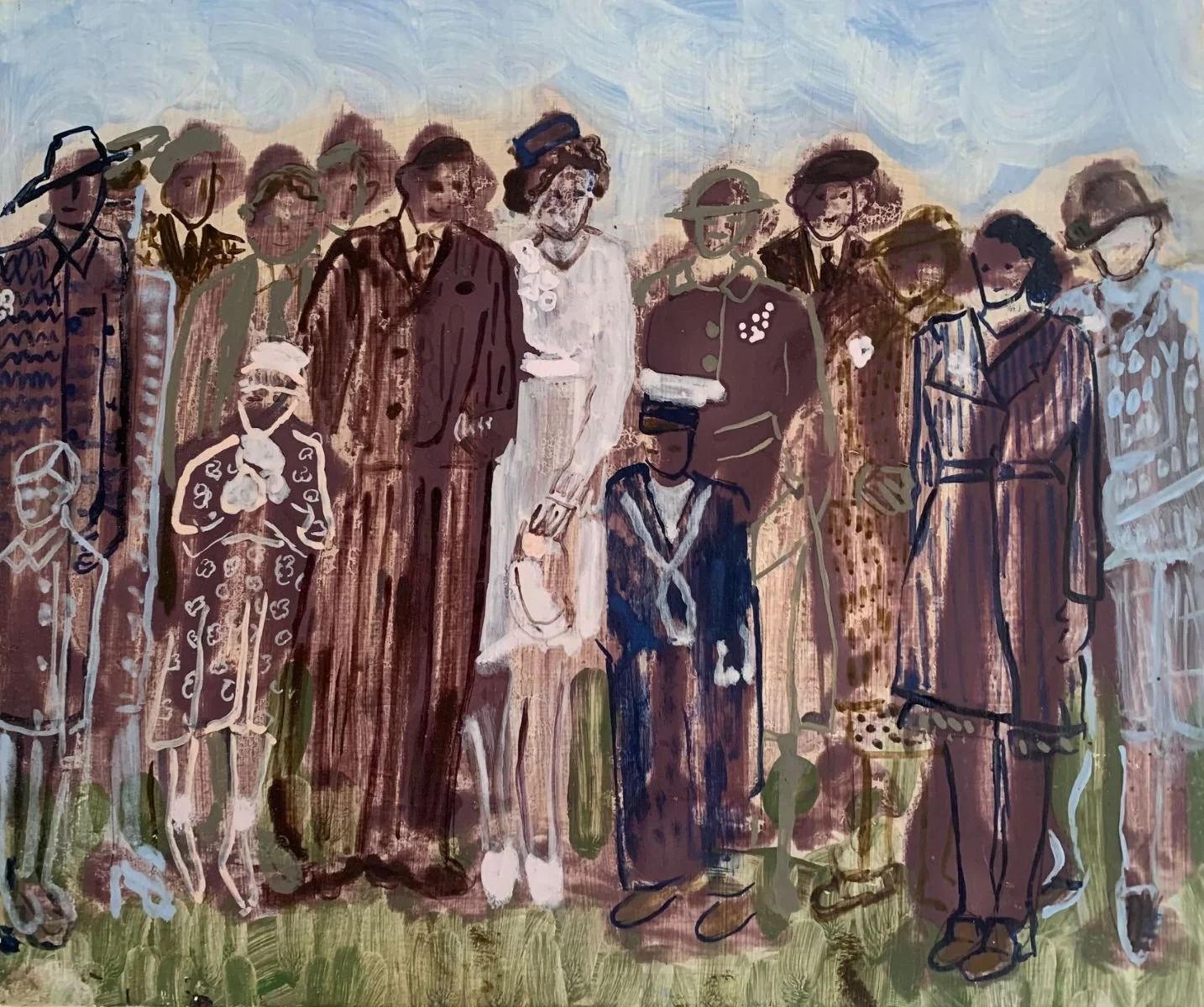 Freda and Vics  Wedding ( 2025) . Oil on Board 
