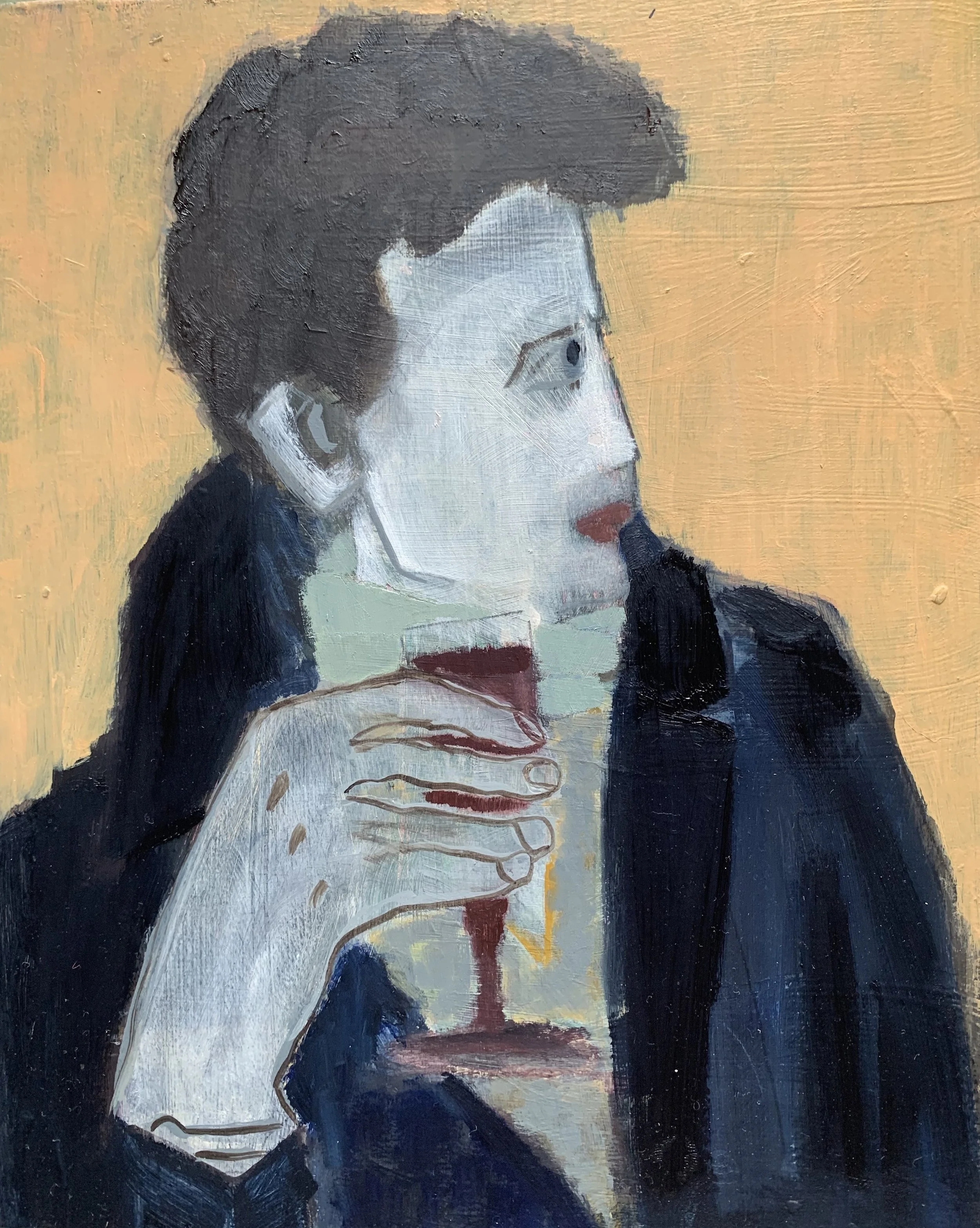 Dad in Paris ( 2026) Oil on Board 