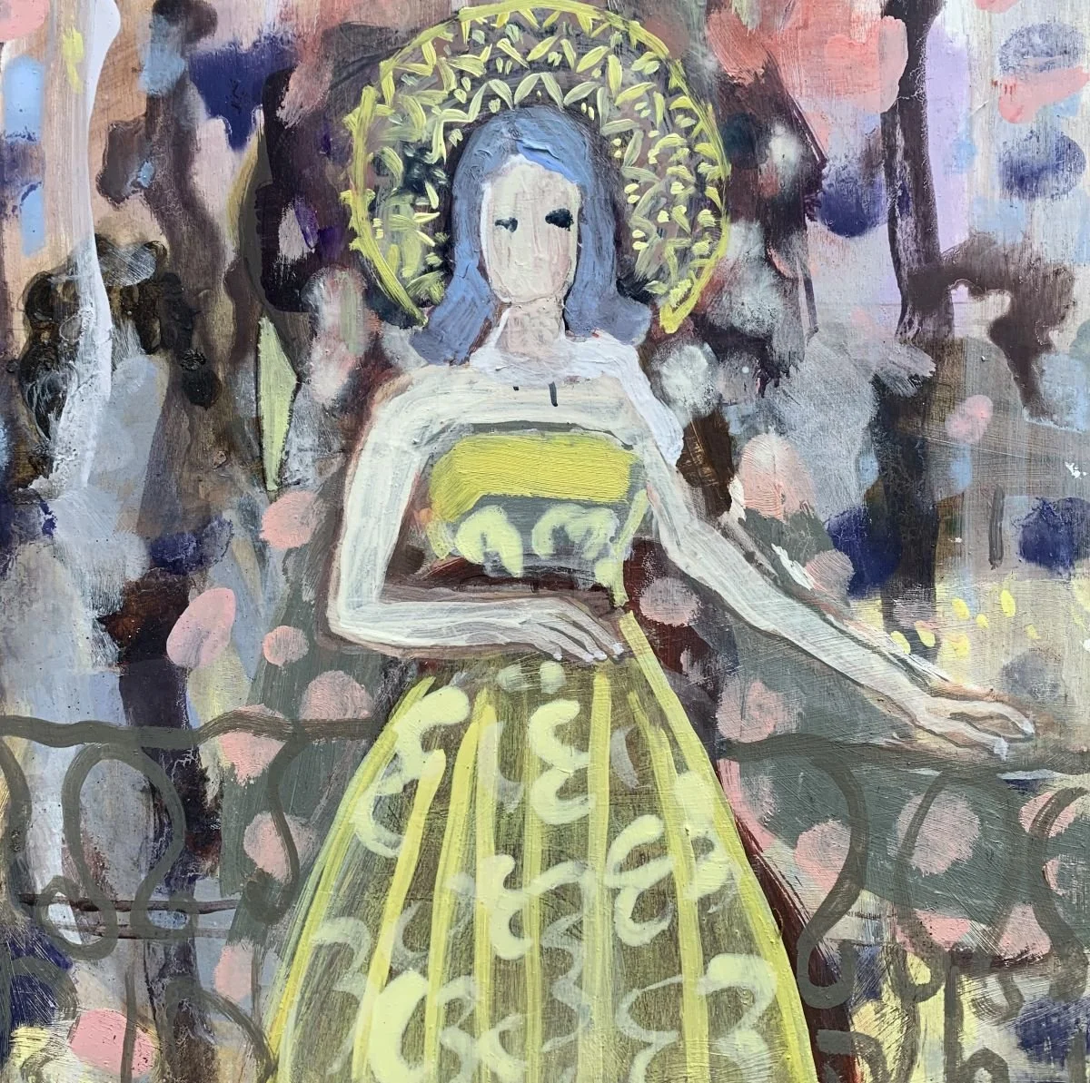 The Holiday ,No 2  ( 2026)  Oil on Board , 25 cm x 25 cm 