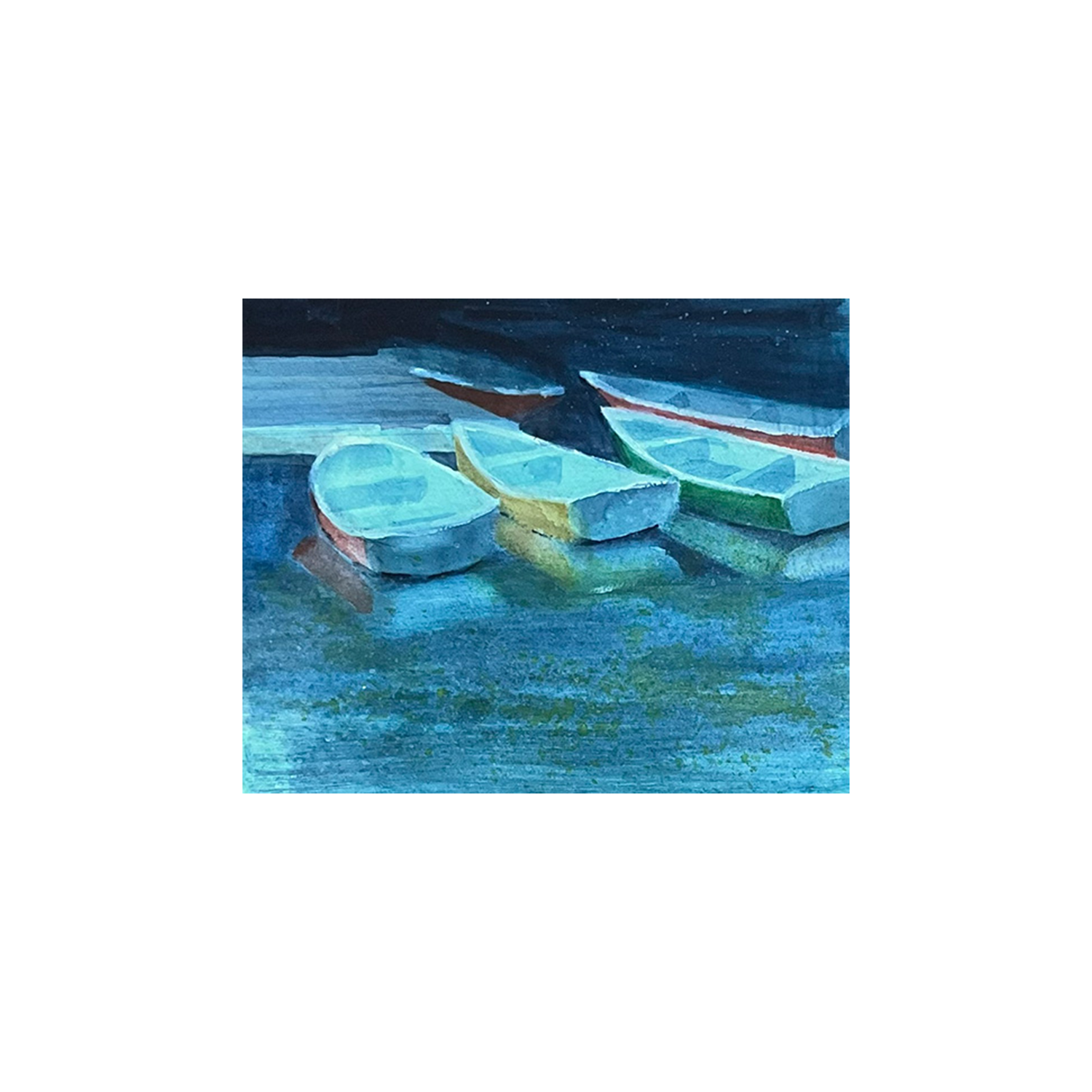 "Islesboro Dock" Original watercolor