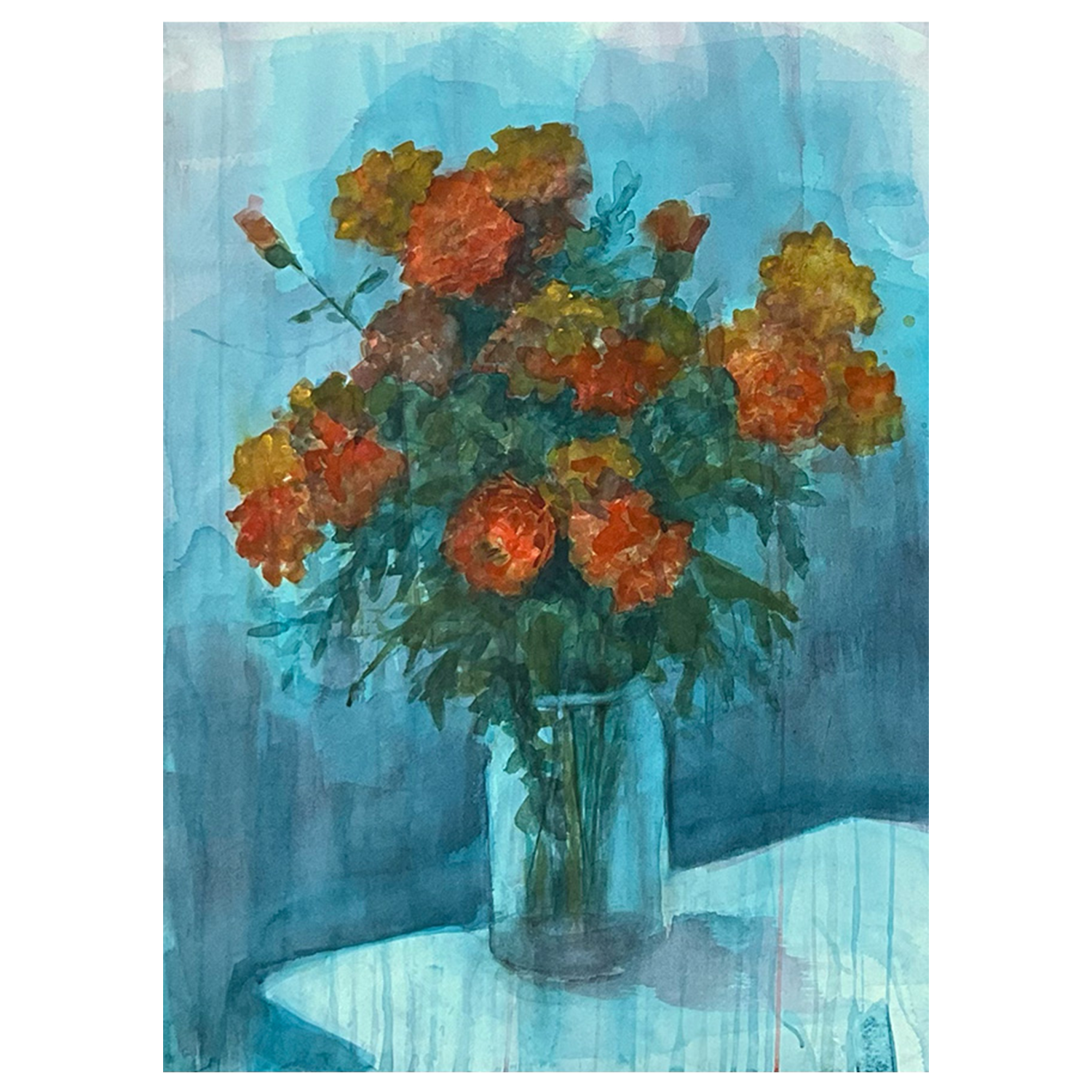 "Mums" Original Watercolor