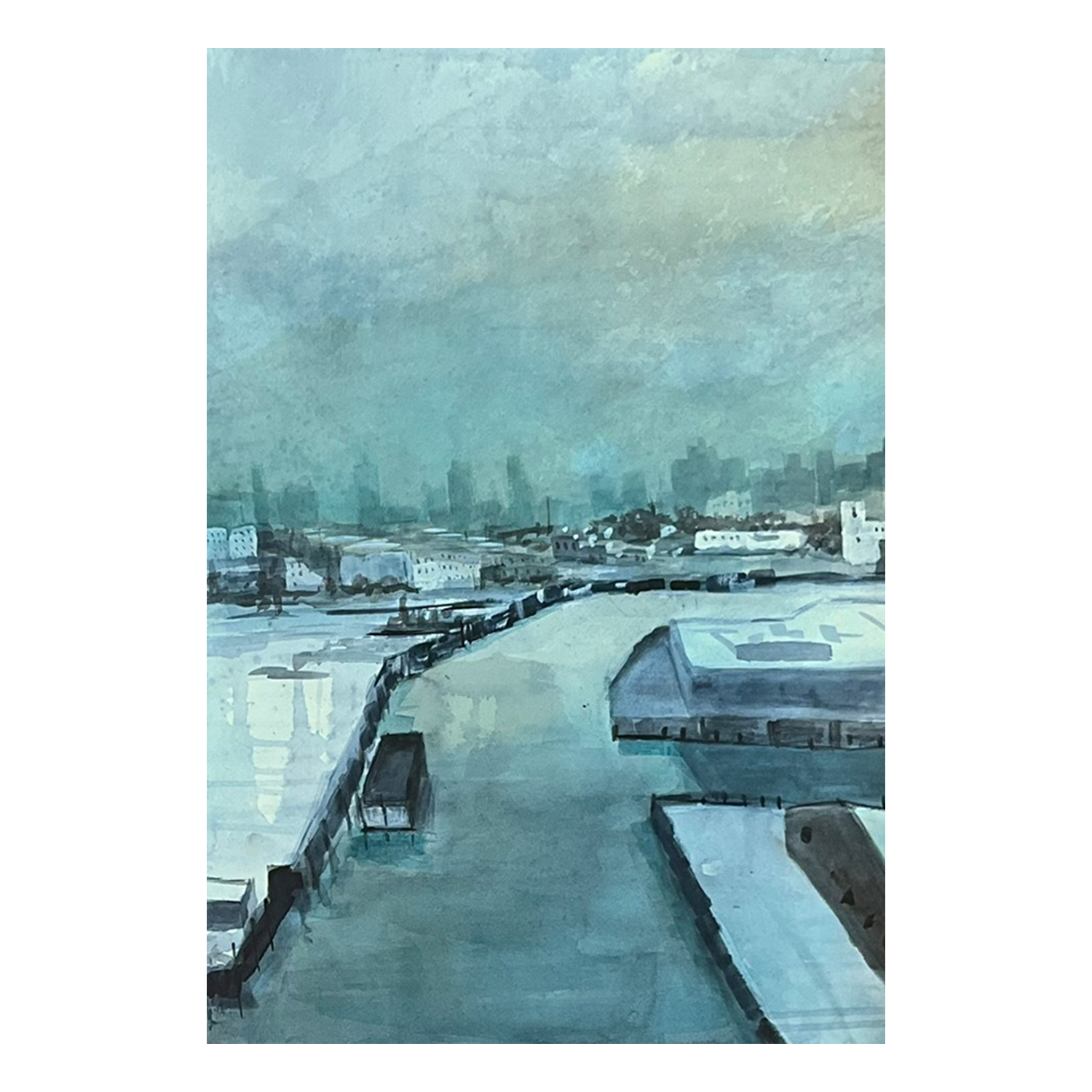 "Gowanus 6" Original watercolor