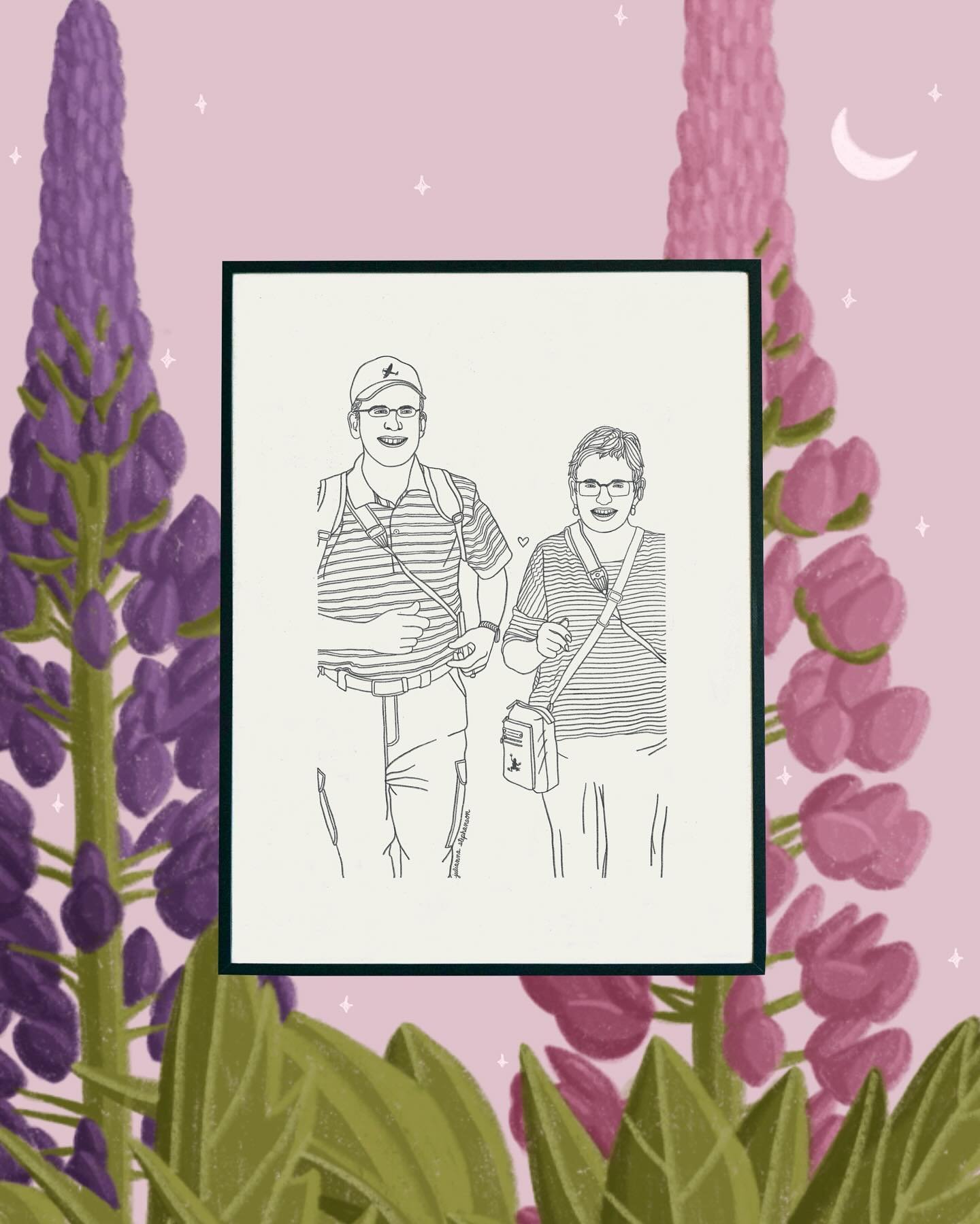 A cute commission I drew recently of my grandparents ❤️

#art #digitalart #procreate #commission #graphicdesign #illustration #etsy #etsyshop