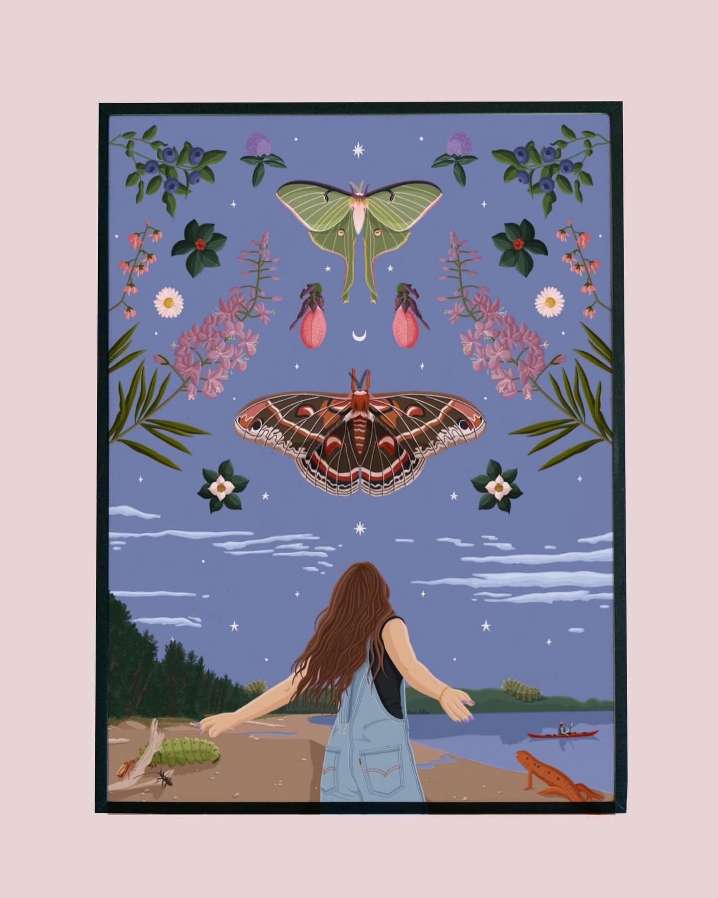 Agawa Moonrise 🌜 An illustration based on my time on the shores on Lake Superior 💙 All the species featured are local to the area, swipe to see their labels ✨

#lakesuperior #agawabay #illustration #art #digitalart #graphicdesign #procreate #botani