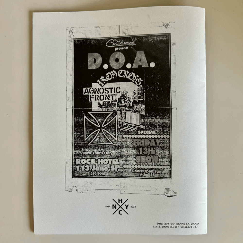 Agnostic Front - Victim In Pain 1984 Rock Hotel Photo Zine! — NYHC