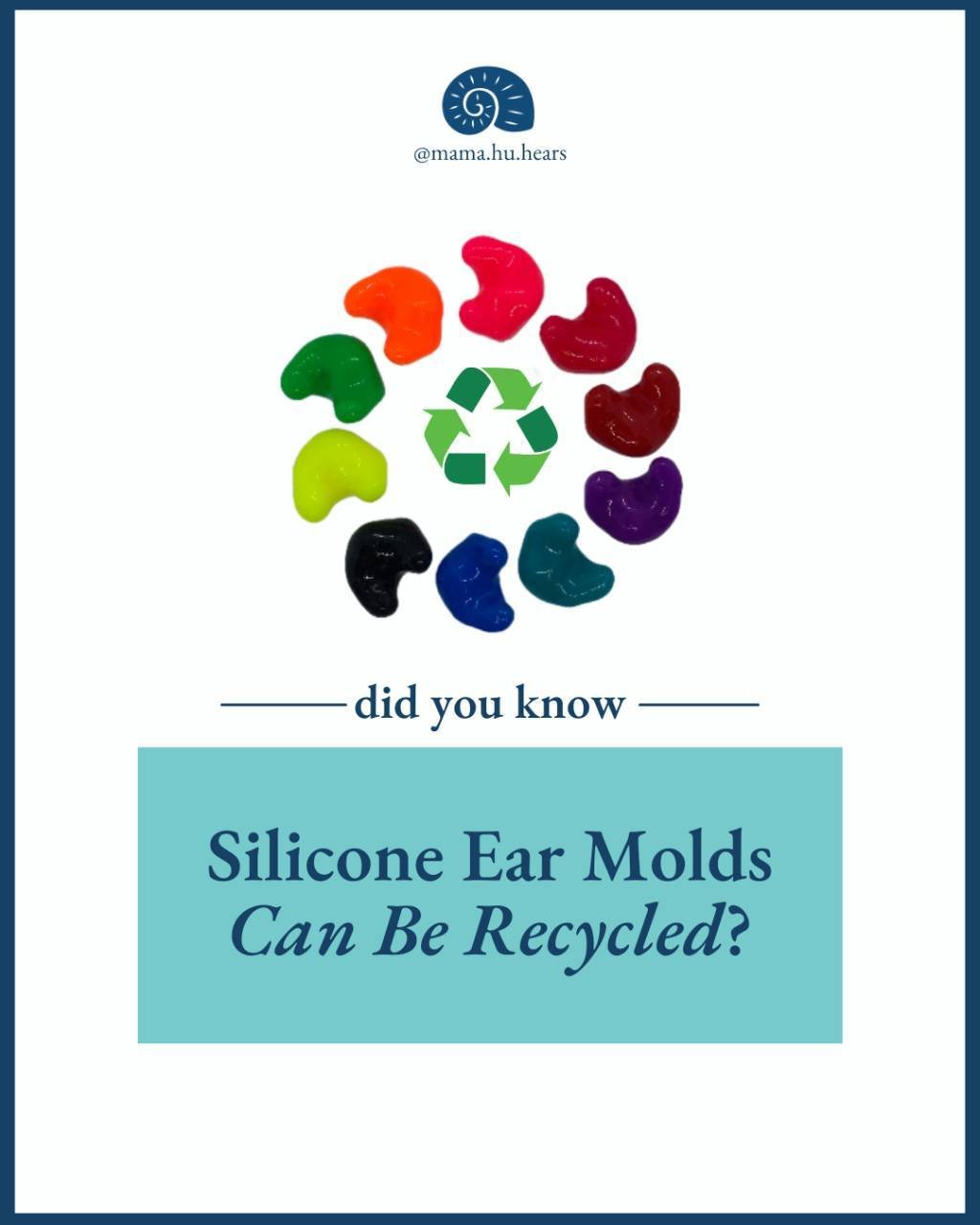 RECYCLE! Did you know that you can recycle silicone earmolds, impressions and earplugs? This was news to me when I passed by the Microsonic booth at the @academyofaud in Atlanta, GA last week! 

Silicone is made from silica which is non-toxic and hyp