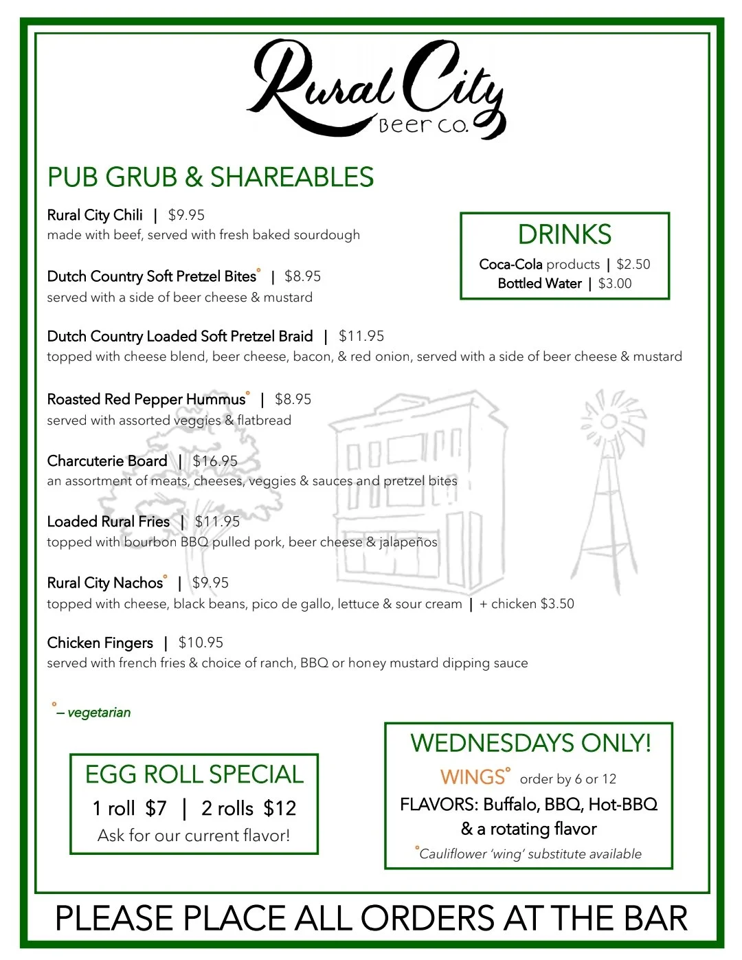 Menu — Rural City Beer Co.