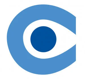 The Coro Logo is a light capital letter C with a darker blue circle in the center.