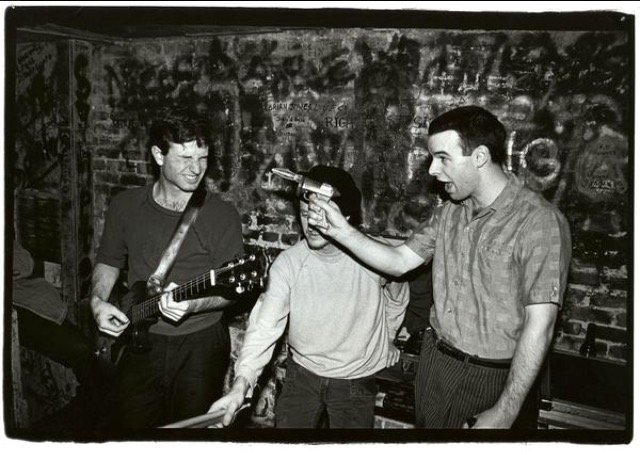 The author, whith his band B Team, backstage at the Mabuhay, 1981