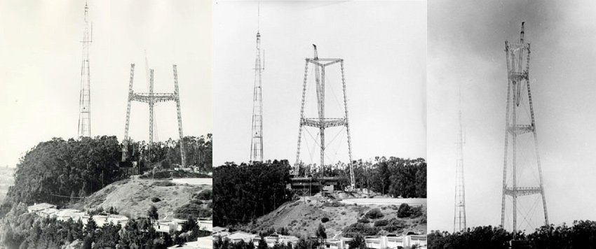  The construction of Sutro Tower, circa 1971