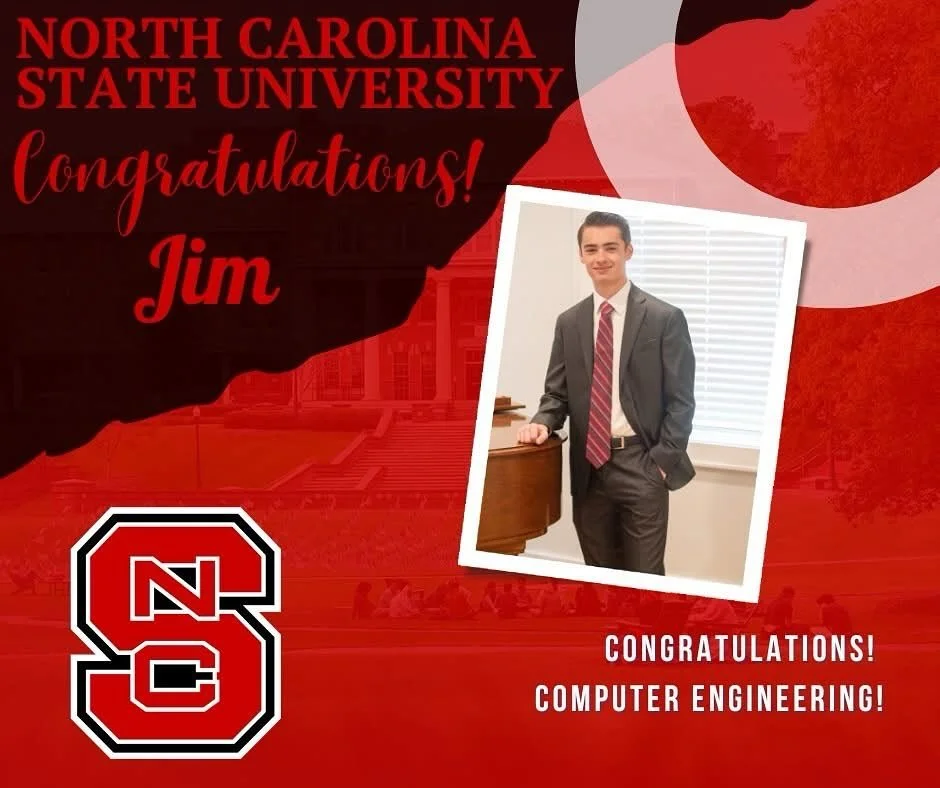 The School for Young Performers would like to congratulate Jim Glass on his exemplary high school record and acceptance list for computer engineering! We are excited to see what he accomplishes at @ncstate and beyond!

NYU
Virginia Tech 
NC State ☑️
