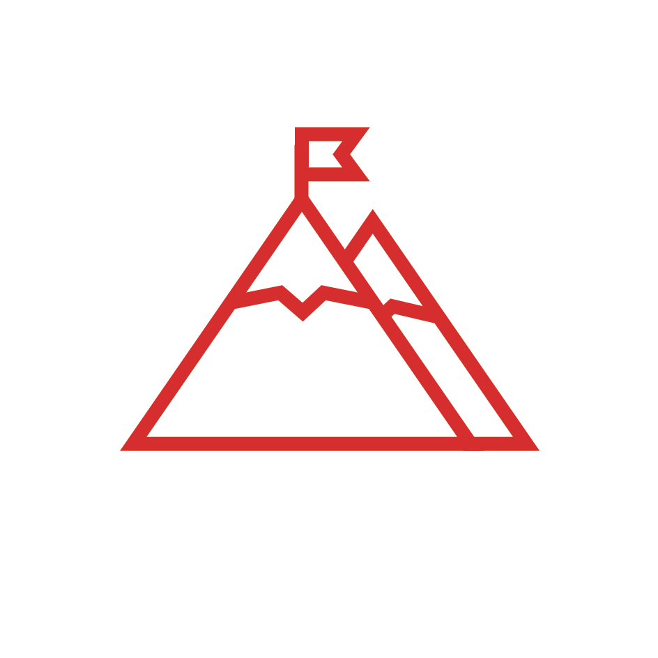 Icon for Peak memebership displaying a mountain peak with a flag at the top