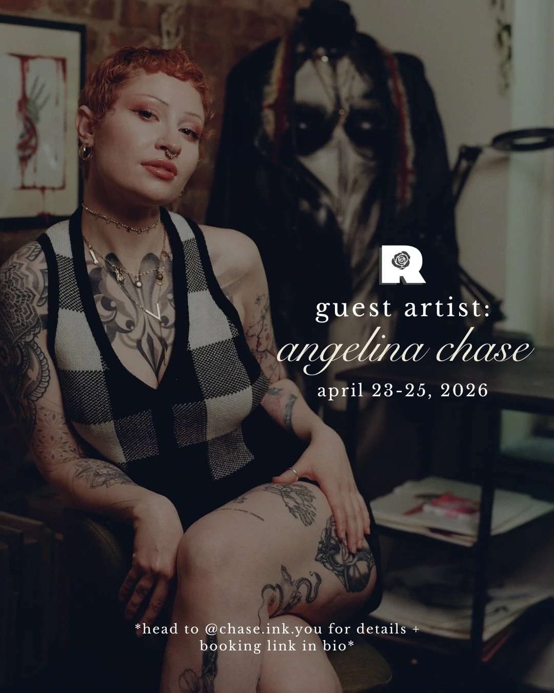NYC-based tattoo artist Angelina is guest spotting at Rebel &amp; Rose Tattoo Studio 🖤

Specializing in soft, flowy &ldquo;smokey&rdquo; designs and bold abstract pieces, her work is all about creating tattoos that move with your body &mdash; &ldquo