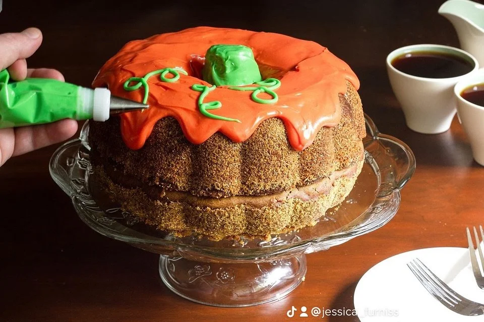 One of the very first editorial pieces I ever wrote and photographed was this pumpkin shaped pumpkin spice cake and even though I had to bake nine cakes to get it exactly how I wanted, it&rsquo;s still one of my favorite pieces. Find it on the All Re