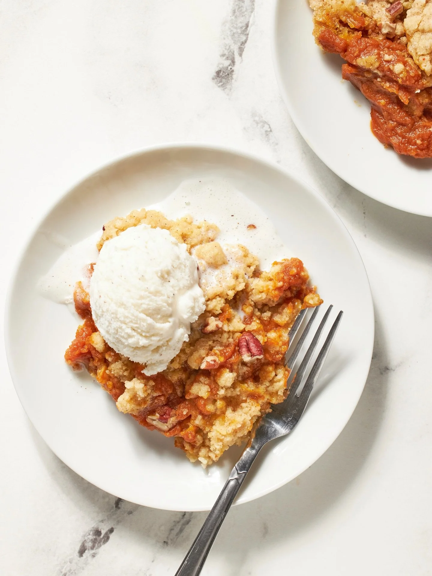 It was 16 degrees last night which is the perfect weather to snuggle up with this crockpot pumpkin dump cake. Find the recipe on Simply Recipes.