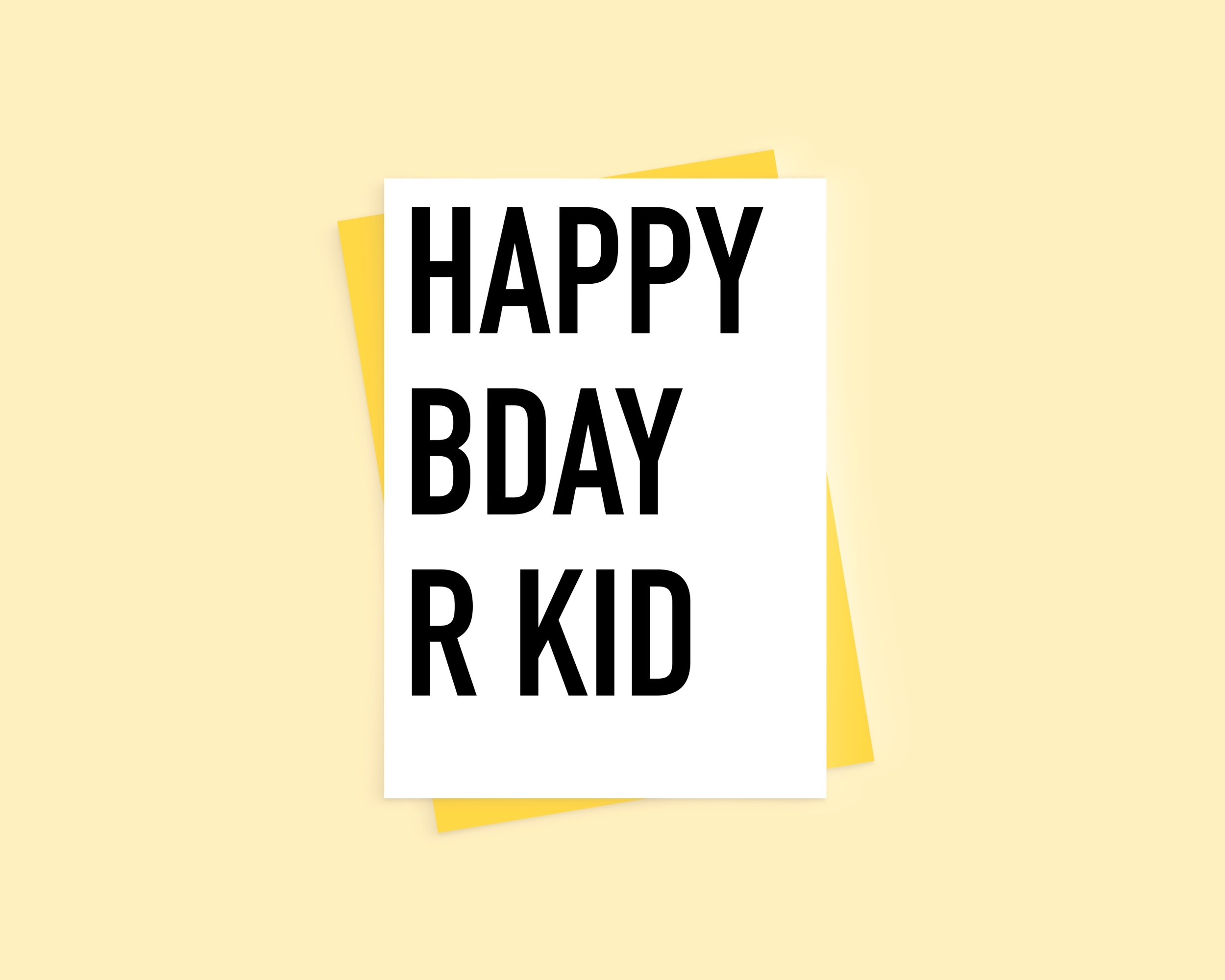 Happy Bday R Kid Birthday Card