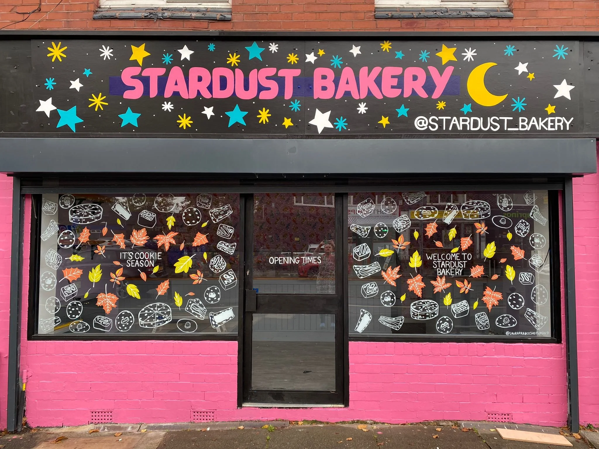 Stardust Bakery, Withington Shop Sign and Autumn Windows