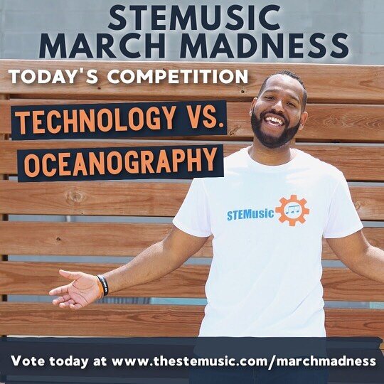 Day 1 of STEMusic March Madness!!! 

Today&rsquo;s competition is between Technology and Oceanography! 

Listen to the songs and Vote at the link in Bio!

#marchmadness #bracket #tournament #STEM #Music #STEMusic #Fun #LetsGo #Vote #Listen #songs #so