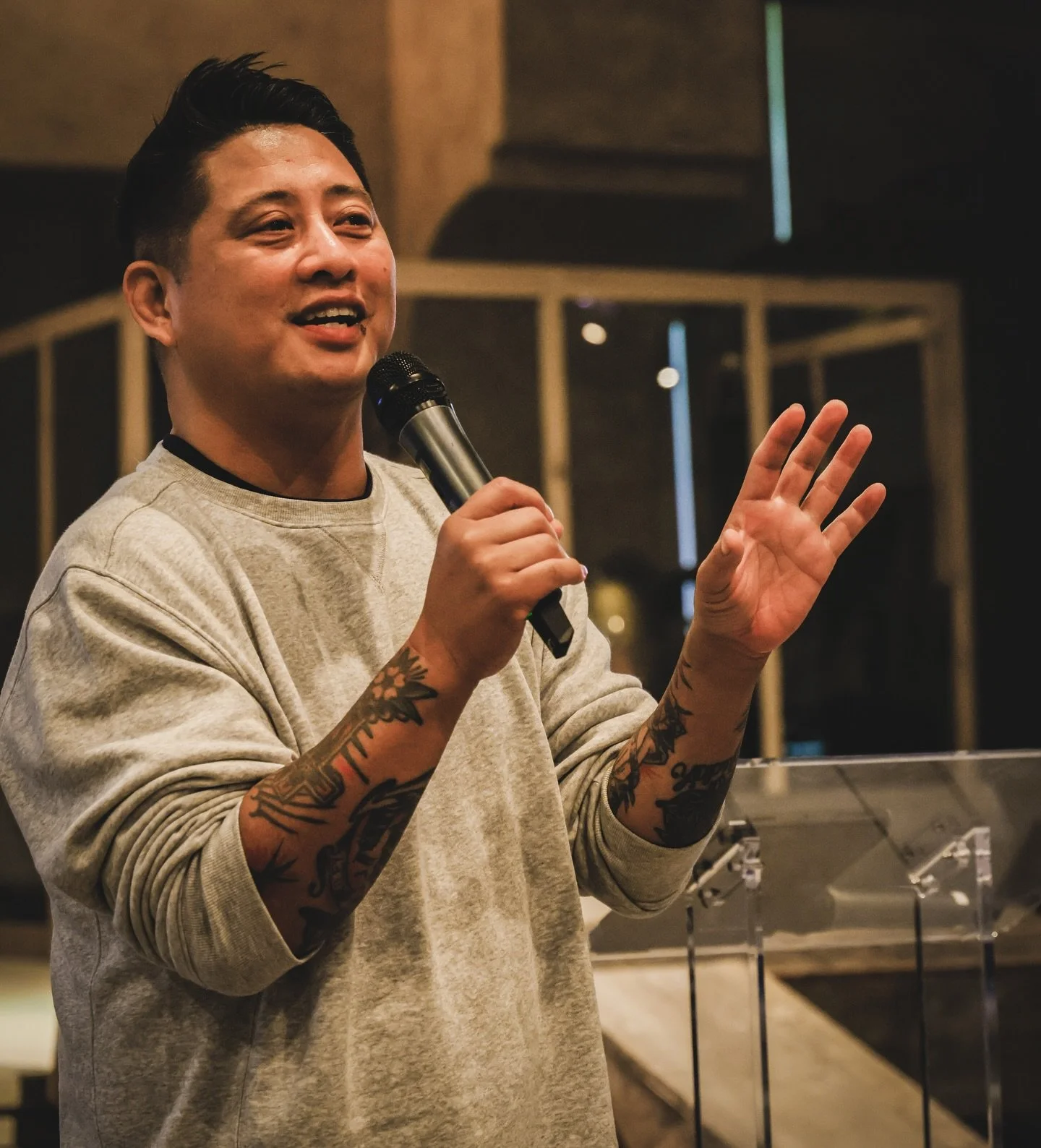 Come join us tomorrow (Friday) for Mess Halls Devotion &amp; Dialogue with Quoc Nguyen from 8:00-9:00AM Pacific Standard Time

@quocyo ALL-IN Conference 10/25/25 📸: @jumprampmedia 

To receive Zoom access use the link in our Stories and click &ldquo