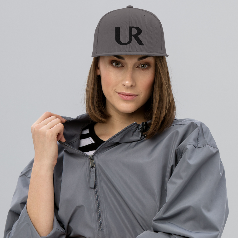 Snapback Hat with UR Black — 3D in Puff Monogram Riders Unprofane DMV
