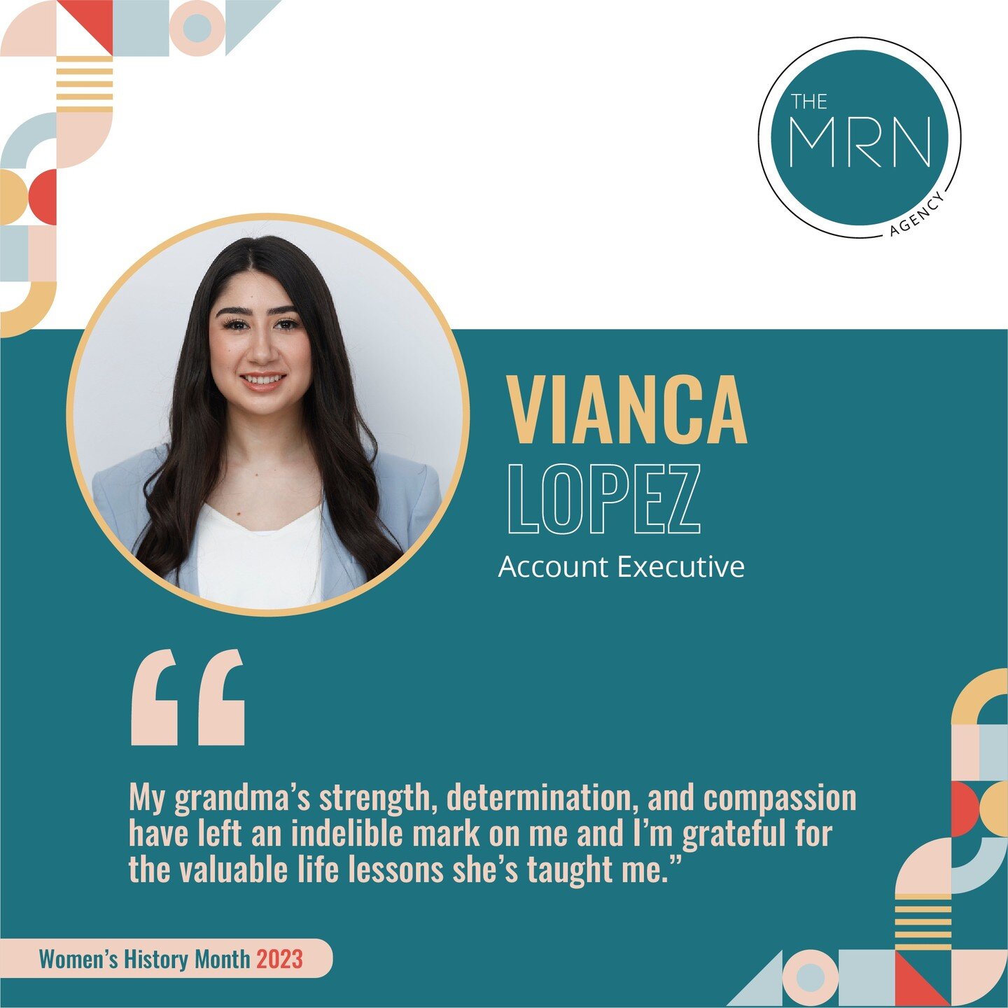 MRN is celebrating Women&rsquo;s History Month by highlighting the women who&rsquo;ve inspired our team!

Vianca Lopez, one of our Account Executives, is inspired by her grandma.

&ldquo;This Women&rsquo;s History Month I am proud to honor the strong