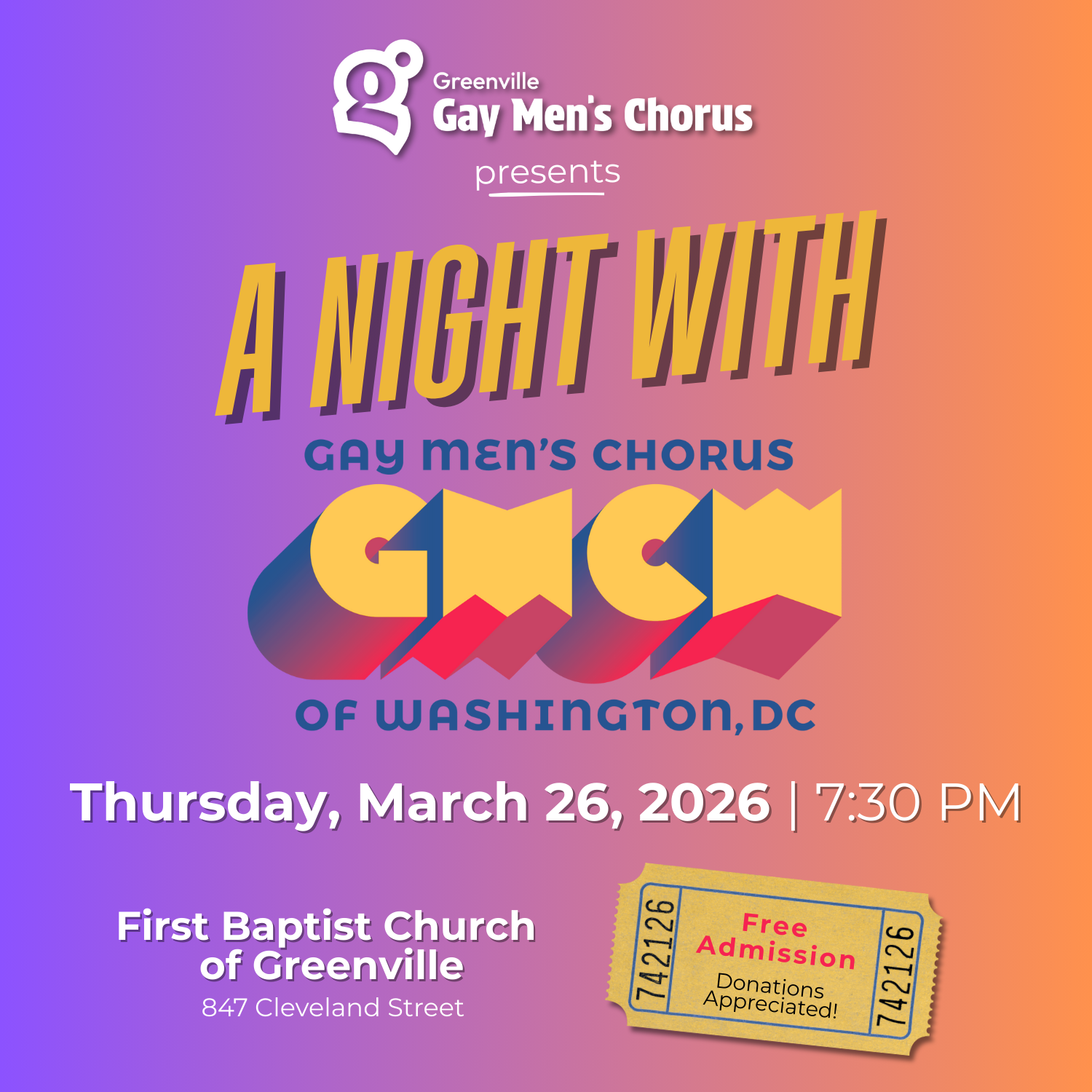A Night with The Gay Men’s Chorus of Washington D.C.