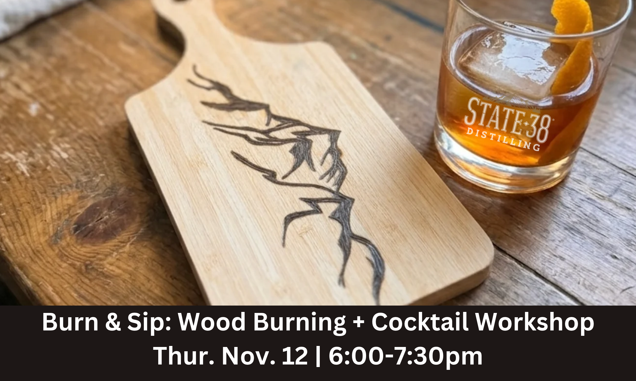 Wood burning cocktail workshop - distillery class