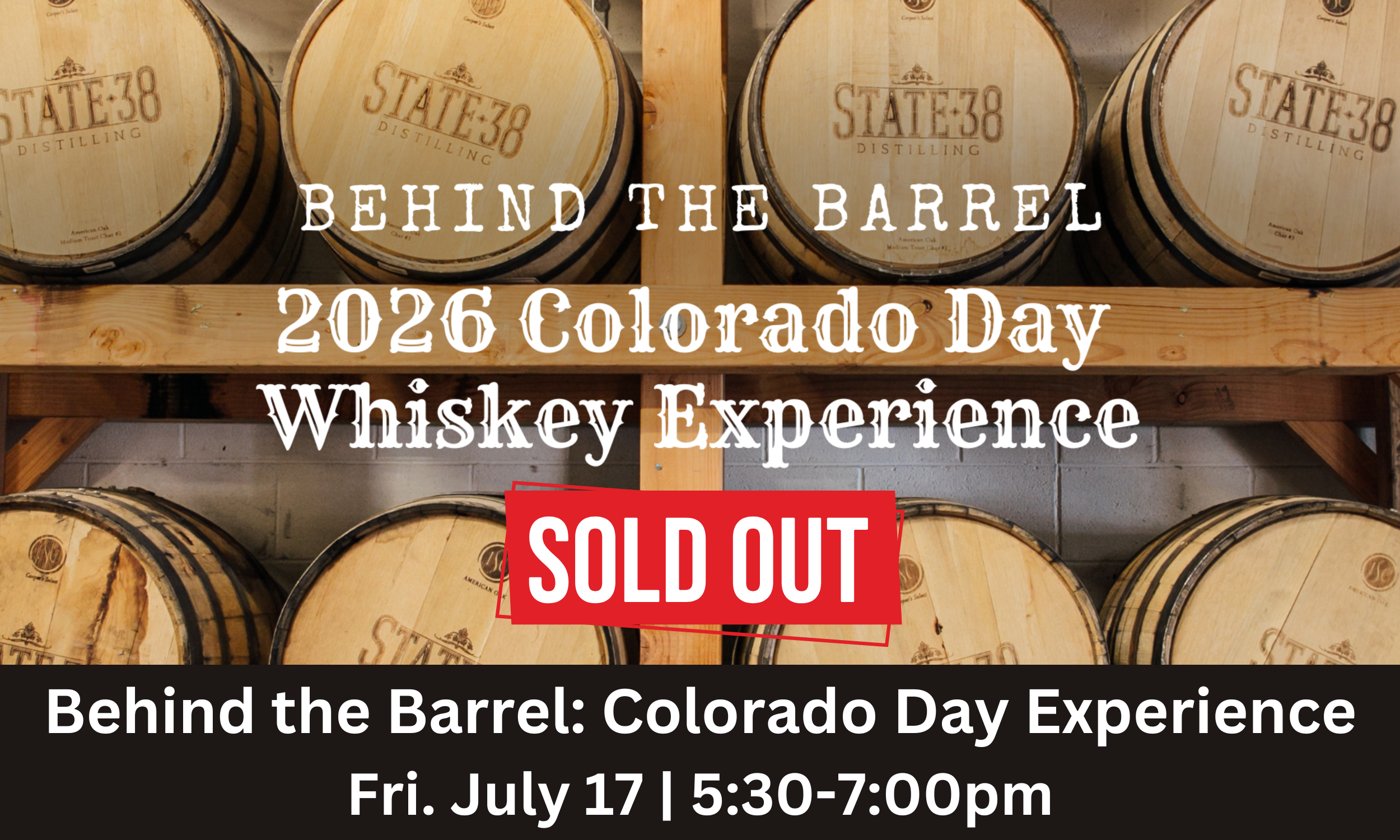 2026 Colorado Day Whiskey Release - State 38 Distilling