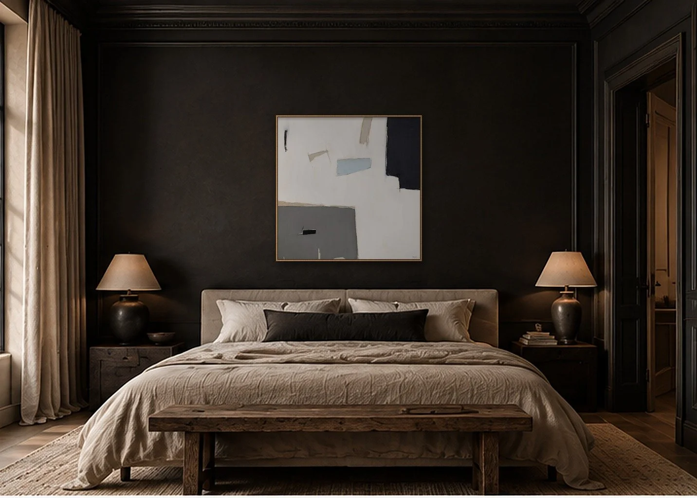 davenport-study-1-giclee-white-oak-frame-room