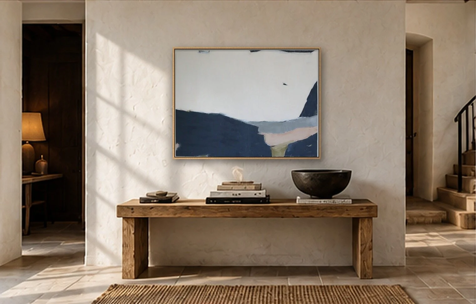 june-waters-giclee-white-oak-frame-room
