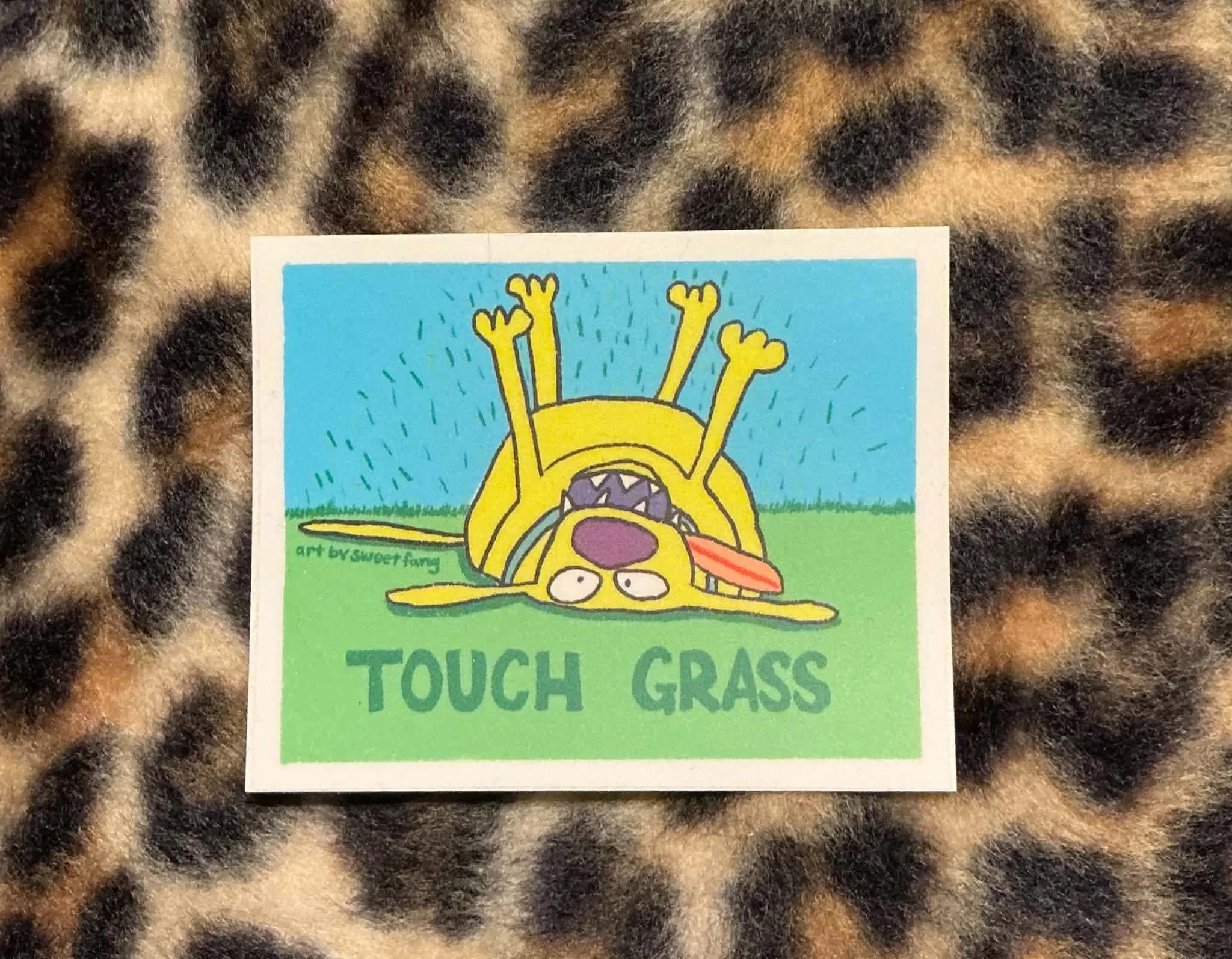 "Touch Grass" sticker