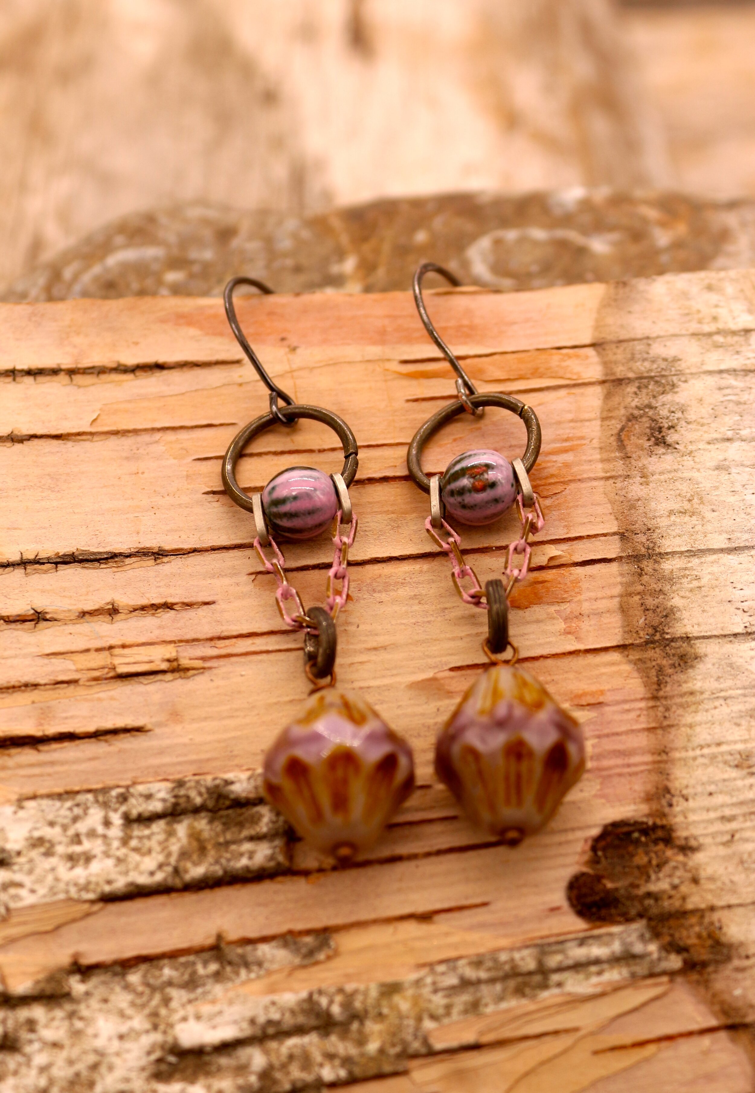 Amethyst colored victorian drops