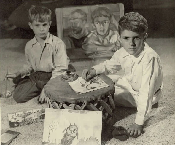 Charles &amp; Luis making art.