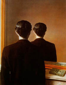 Portrait of James by Magritte.