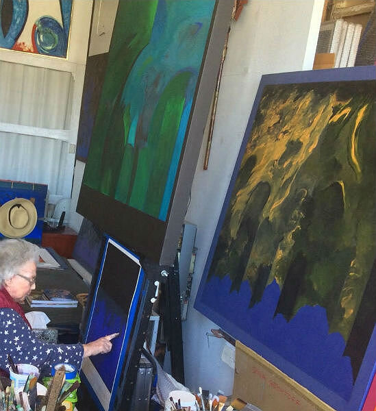 Sonia Gechtoff in her studio, 2014