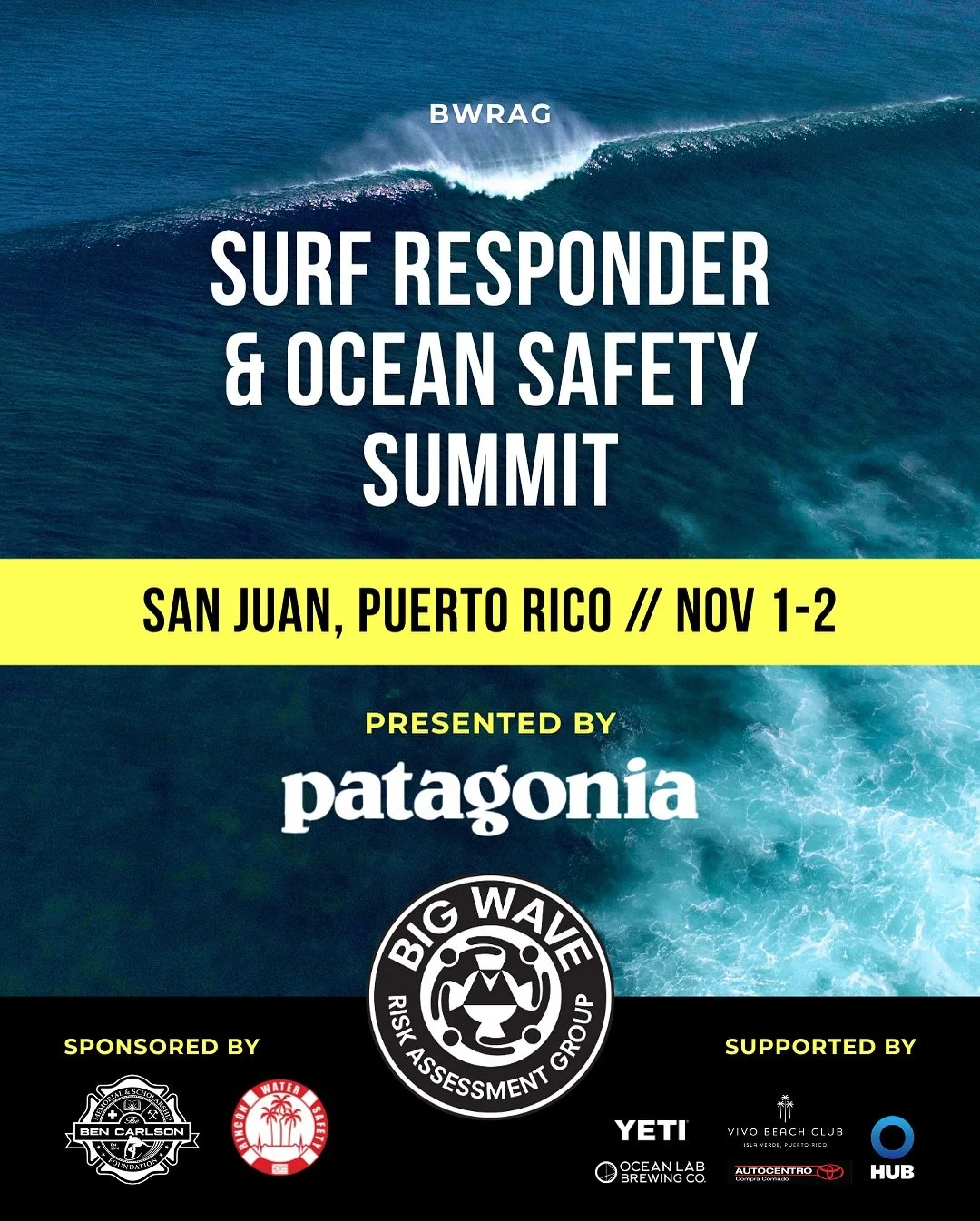 🇵🇷 Join BWRAG in San Juan, Puerto Rico from November 1-2, 2025. The Surf Responder &amp; Ocean Safety Summit is a two-day training designed for surfers and ocean enthusiasts of all backgrounds, skill levels, and abilities. This course teaches essen