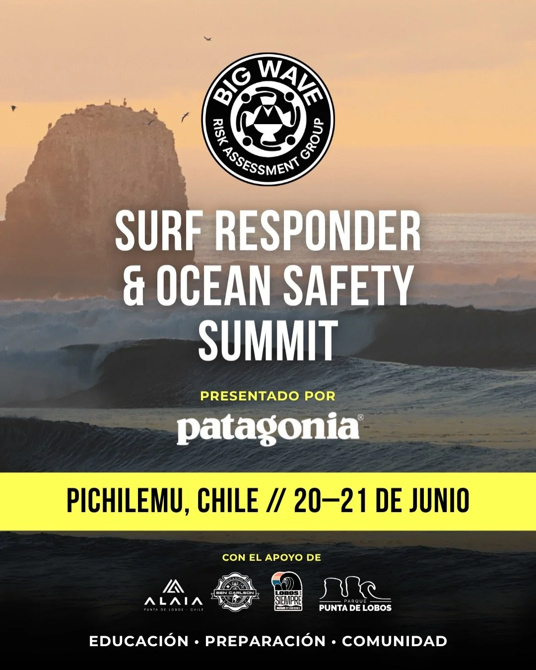 Postula para participar en el @b.w.r.a.g Surf Responder &amp; Ocean Safety Summit, que se realizar&aacute; el 20 y 21 de junio de 2026 en Pichilemu, Chile, presentado por @patagonia.

Este taller intensivo privado de dos d&iacute;as, solo por invitac