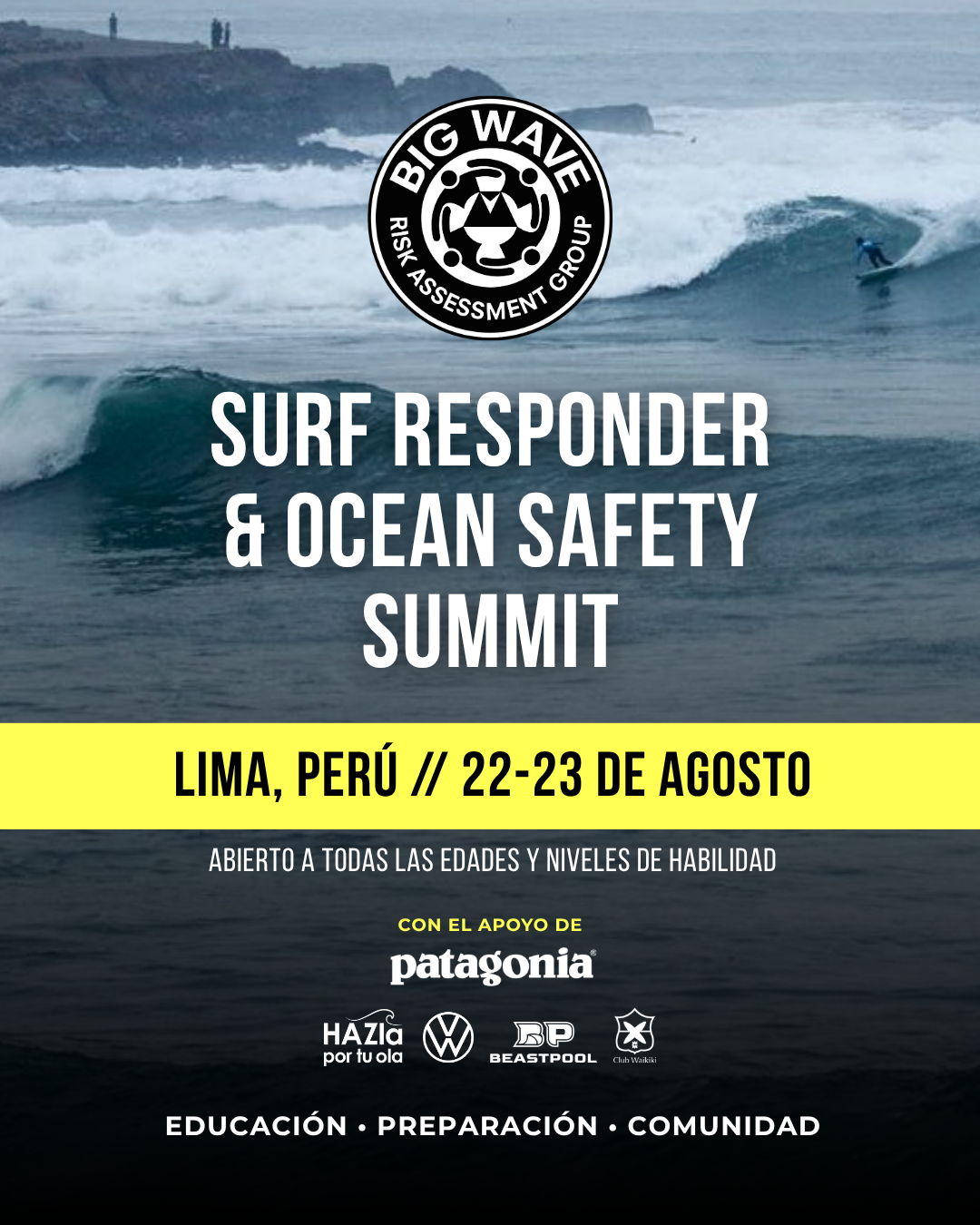 2026 Lima, Peru Surf Responder & Ocean Safety Summit (22–23 de agosto)