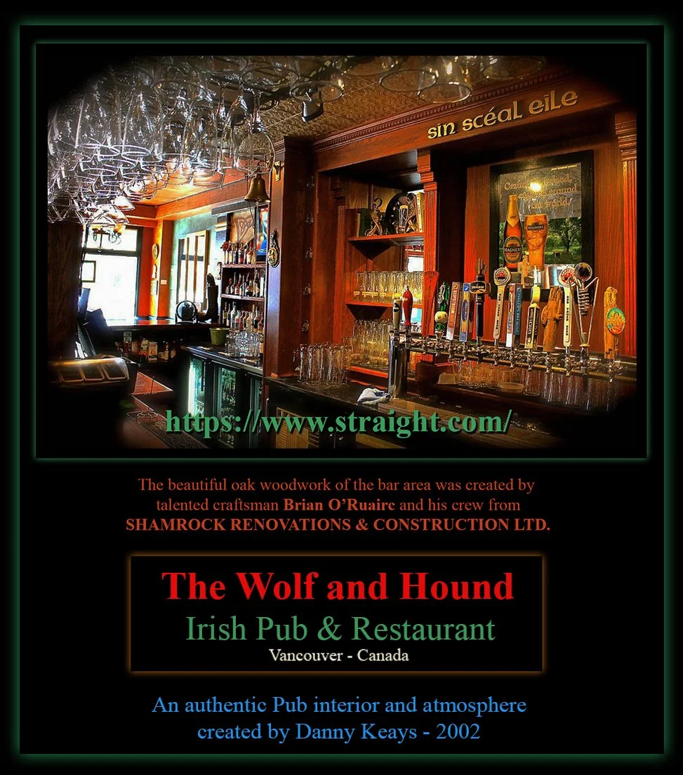 The Wolf and Hound Irish Pub Vancouver BC Canada an interior by Danny Keays interior designer scenic