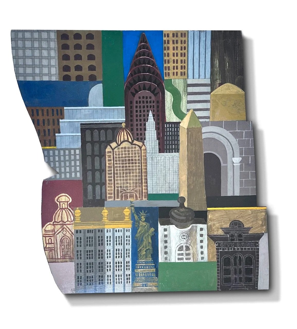  My Metropolis  
Acrylic on board, 24x24 inches