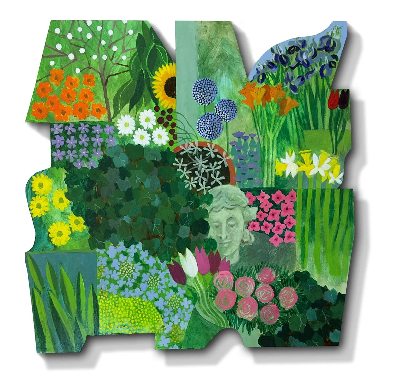   Summer Garden   
Acrylic on board, 24x24 inches   