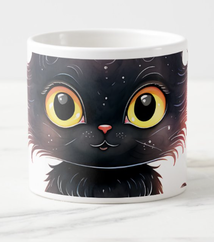 Adorable Black Cat Mug