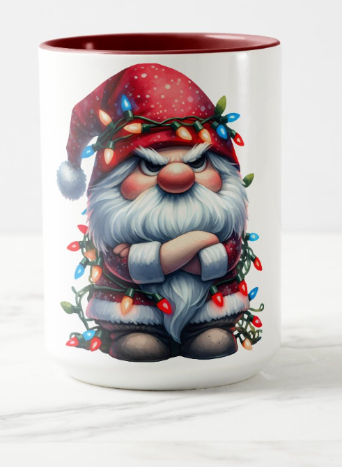 Grumpy Santa Holiday Mug