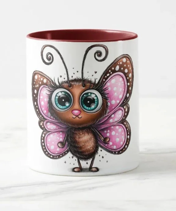 Butterfly Beauty Brown Coffee Mug.jpg
