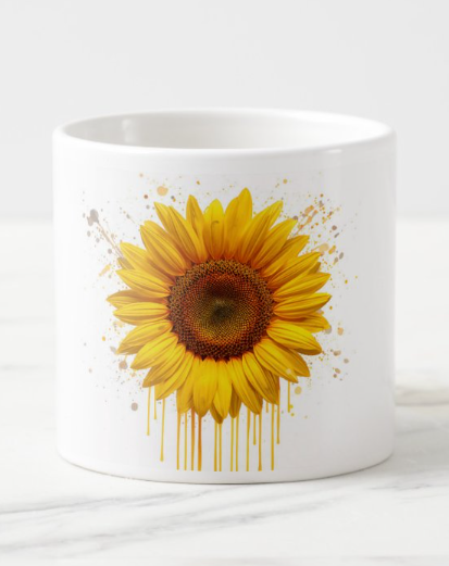 Sunflower Burst Ceramic Mug