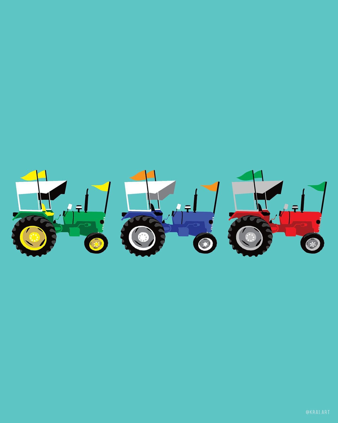 The tractor; 🚜🌾⁣
⁣
A symbol of working class resistance.⁣
⁣
This January 26th, on India&rsquo;s Republic Day, over 100,000 tractors and an inestimable amount of farmers continued their fight against unjust farm laws in a Historic Tractor Rally, and